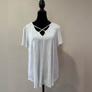 Emory Park White Crisscross Top